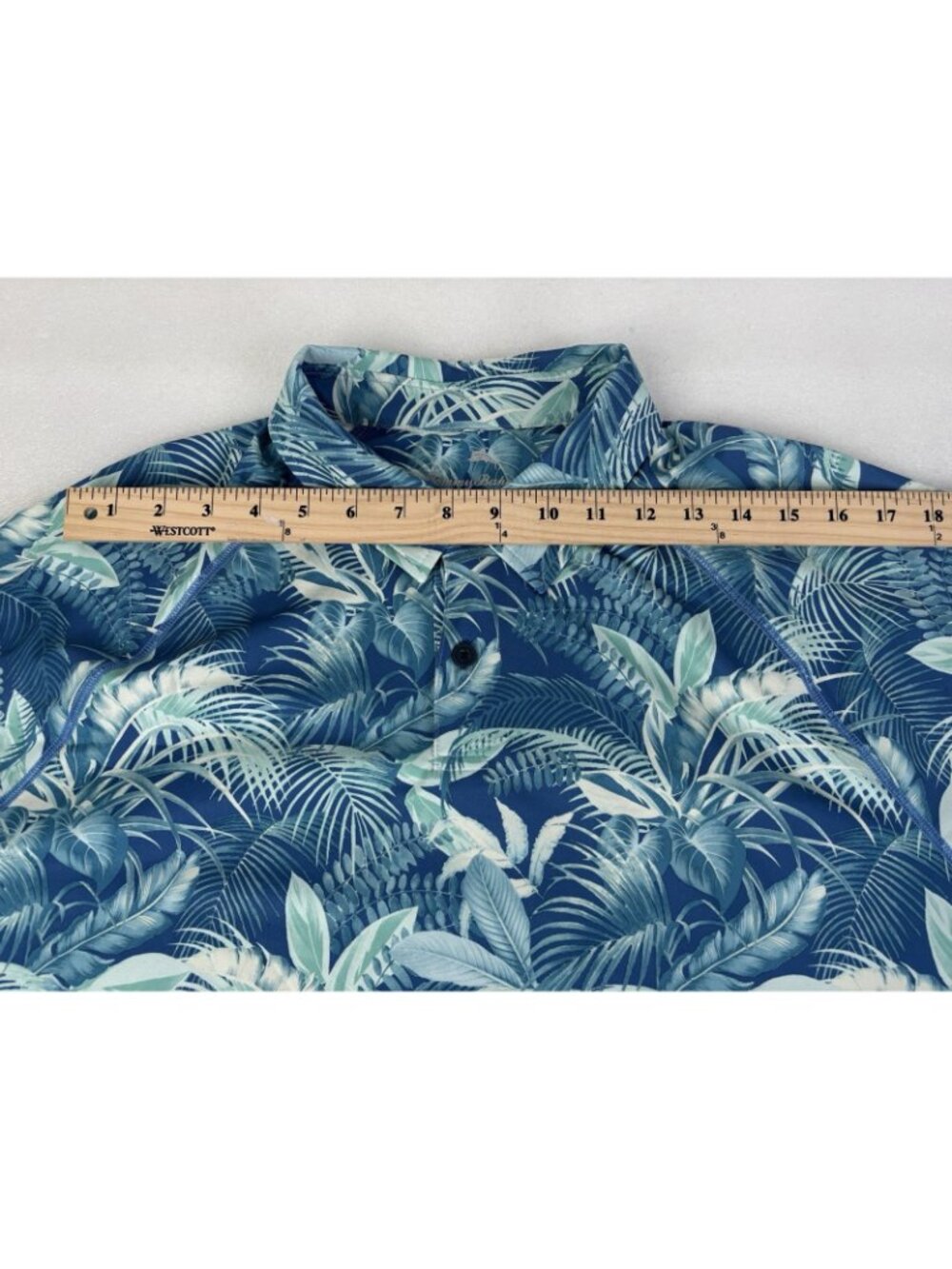 Tommy Bahama IslandZone Fuego Palms Polo Shirt Men’s XL Blue Performance Stretch - Picture 12 of 12